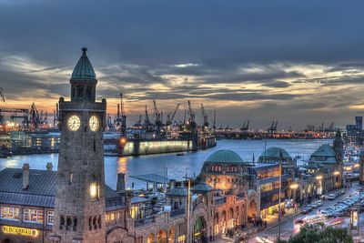 Port of Hamburg and Landungsbrücken